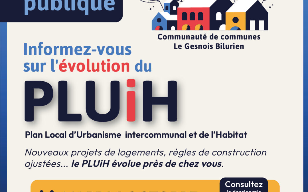 Réunion publique « Evolution du PLUi-H » : mardi 6 octobre